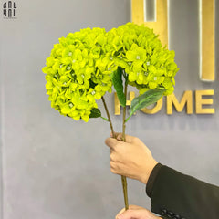 Set 2 Cành Hoa Cẩm Tú Cầu Đại - Xanh-Hoa Lụa-CẬU HAI HOME DECOR