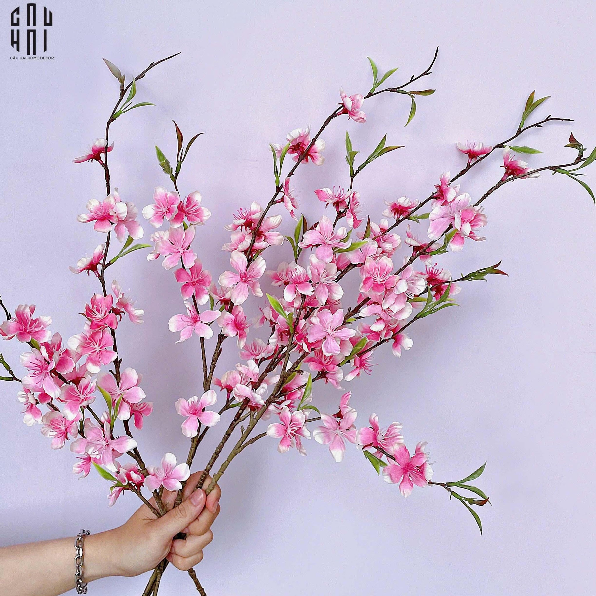 SET 2 CÀNH HOA ĐÀO - HỒNG