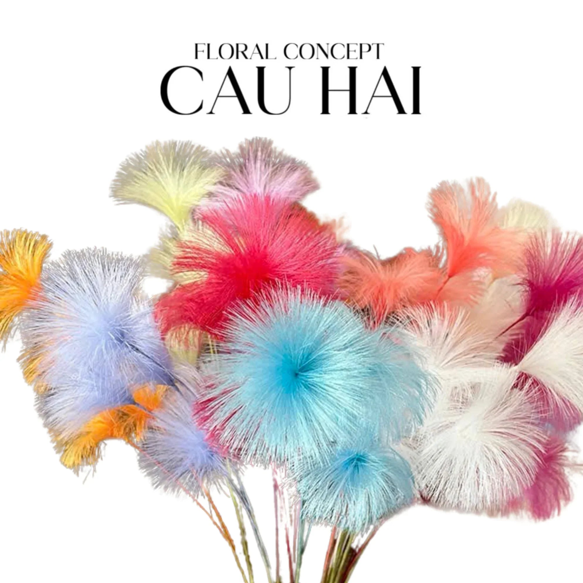 Set 2 Cành Hoa Firework Color Pop - CẬU HAI HOME DECOR