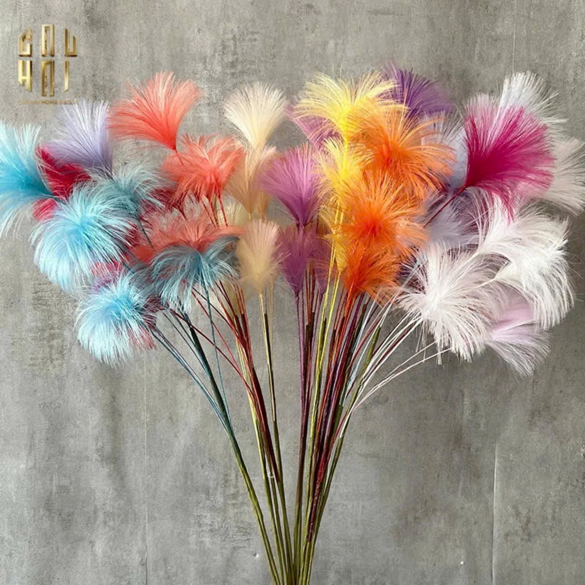 Set 2 Cành Hoa Firework Color Pop-CẬU HAI HOME DECOR