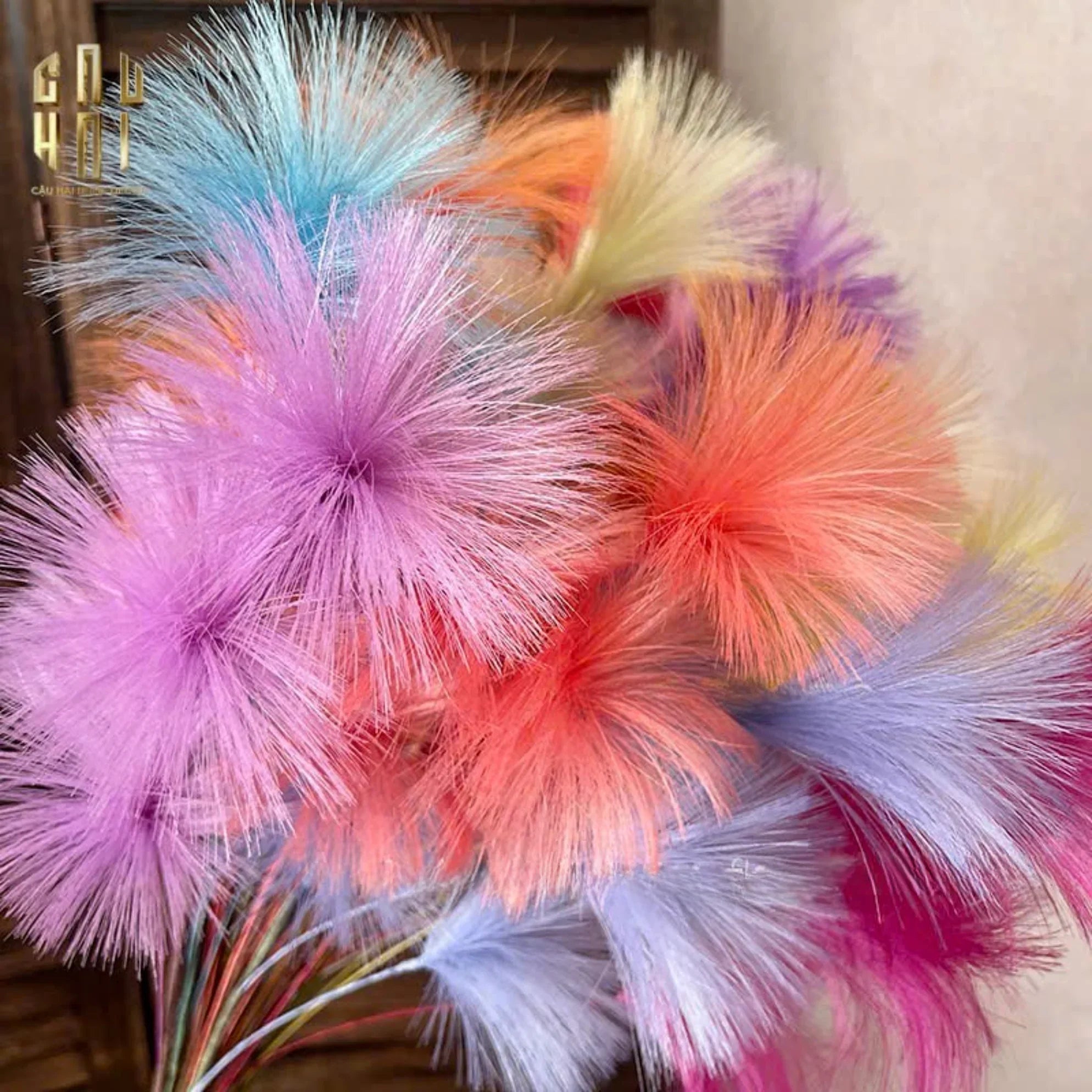 Set 2 Cành Hoa Firework Color Pop-Hoa Lụa-CẬU HAI HOME DECOR