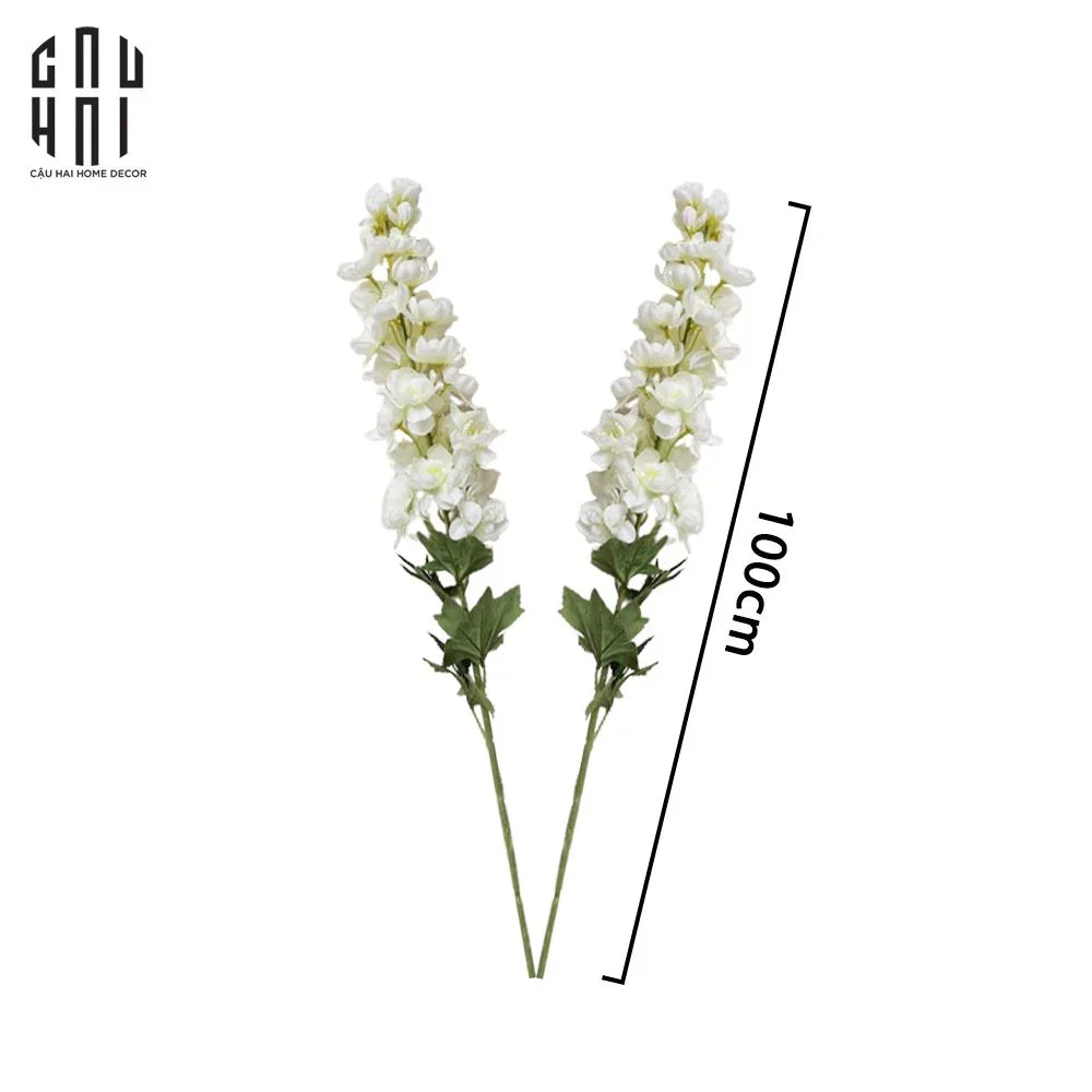 SET 2 CÀNH HOA PHI YẾN - DELPHINIUM - TRẮNG