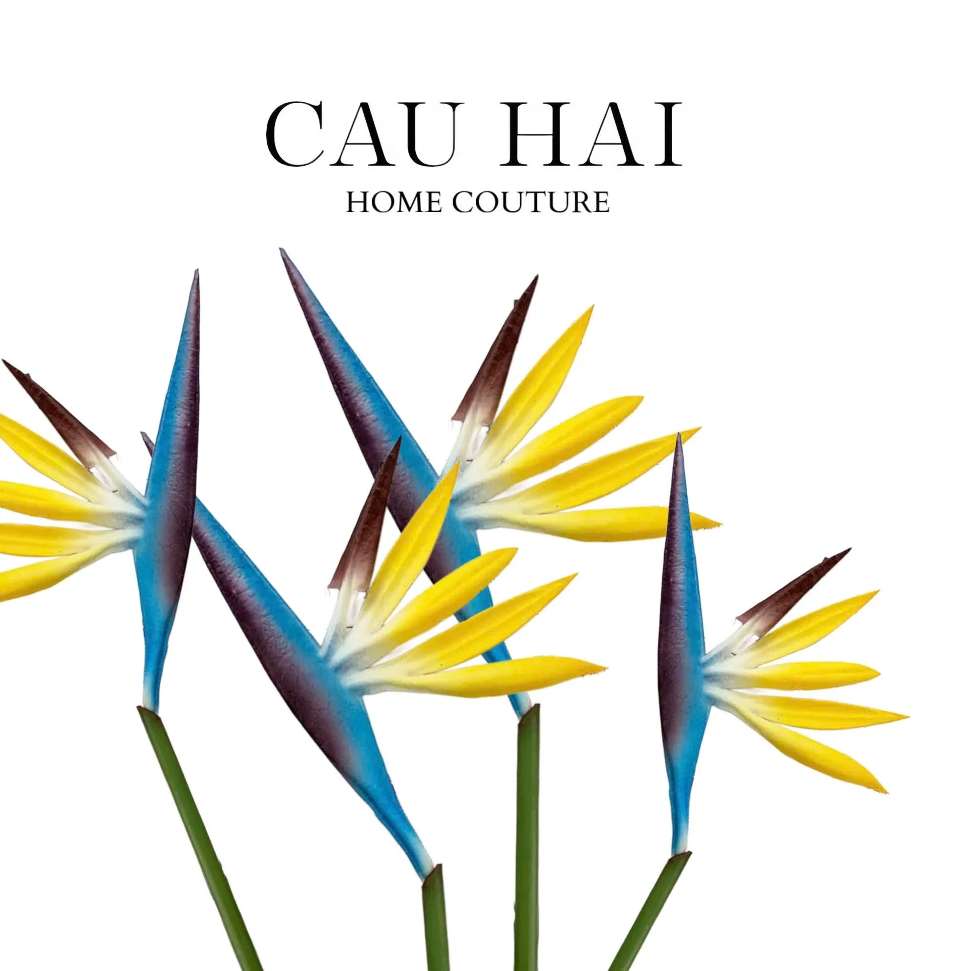 Set 2 Cành Hoa Thiên Điểu - Jaune Azure - CẬU HAI HOME DECOR