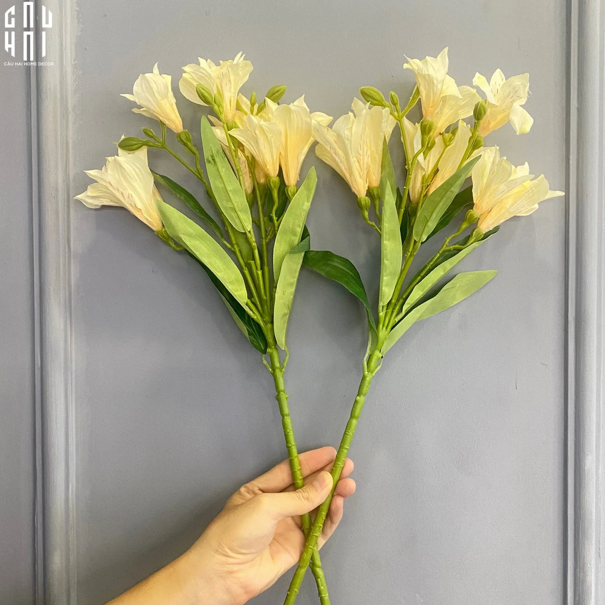 Set 2 Cành Hoa Thuỷ Tiên-Hoa Lụa-CẬU HAI HOME DECOR