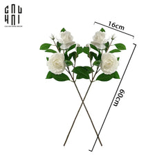 Set 2 Cành Hoa Trà Trắng-CẬU HAI HOME DECOR