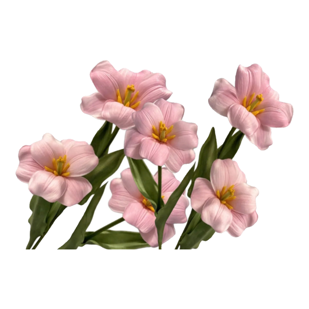 Set 2 Cành Hoa Tulip Blooming - Baby Pink