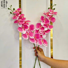 Set 2 Cành Lan Hồ Điệp Bliss Orchids - Hồng Phấn-Hoa Lụa-CẬU HAI HOME DECOR