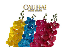 Set 2 Cành Lan Hồ Điệp Royal Phalaenopsis Orchid-Hoa Lụa-CẬU HAI HOME DECOR
