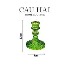 Set 2 Đế Nến Crystal Vert Éclat-ĐẾ NẾN-CẬU HAI HOME DECOR