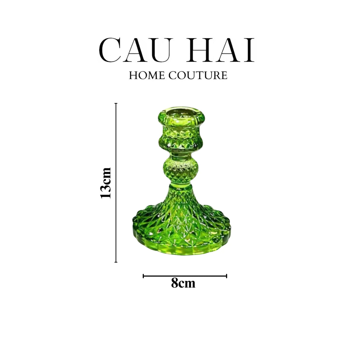 Set 2 Đế Nến Crystal Vert Éclat-ĐẾ NẾN-CẬU HAI HOME DECOR
