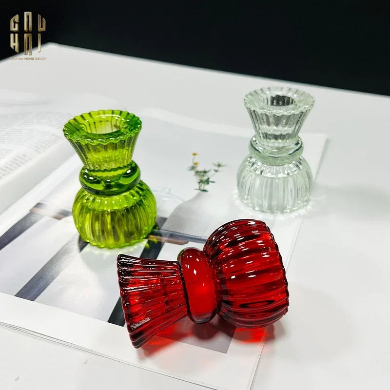 Set 2 Đế Nến Pha Lê Rouge Éclat-ĐẾ NẾN-CẬU HAI HOME DECOR
