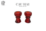 Set 2 Đế Nến Pha Lê Rouge Éclat-ĐẾ NẾN-CẬU HAI HOME DECOR