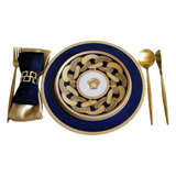 Set 2 Đĩa Dinner Gốm Sứ Medusa Chain Royale Cobalt 27/20 - Cậu Hai Home Decor