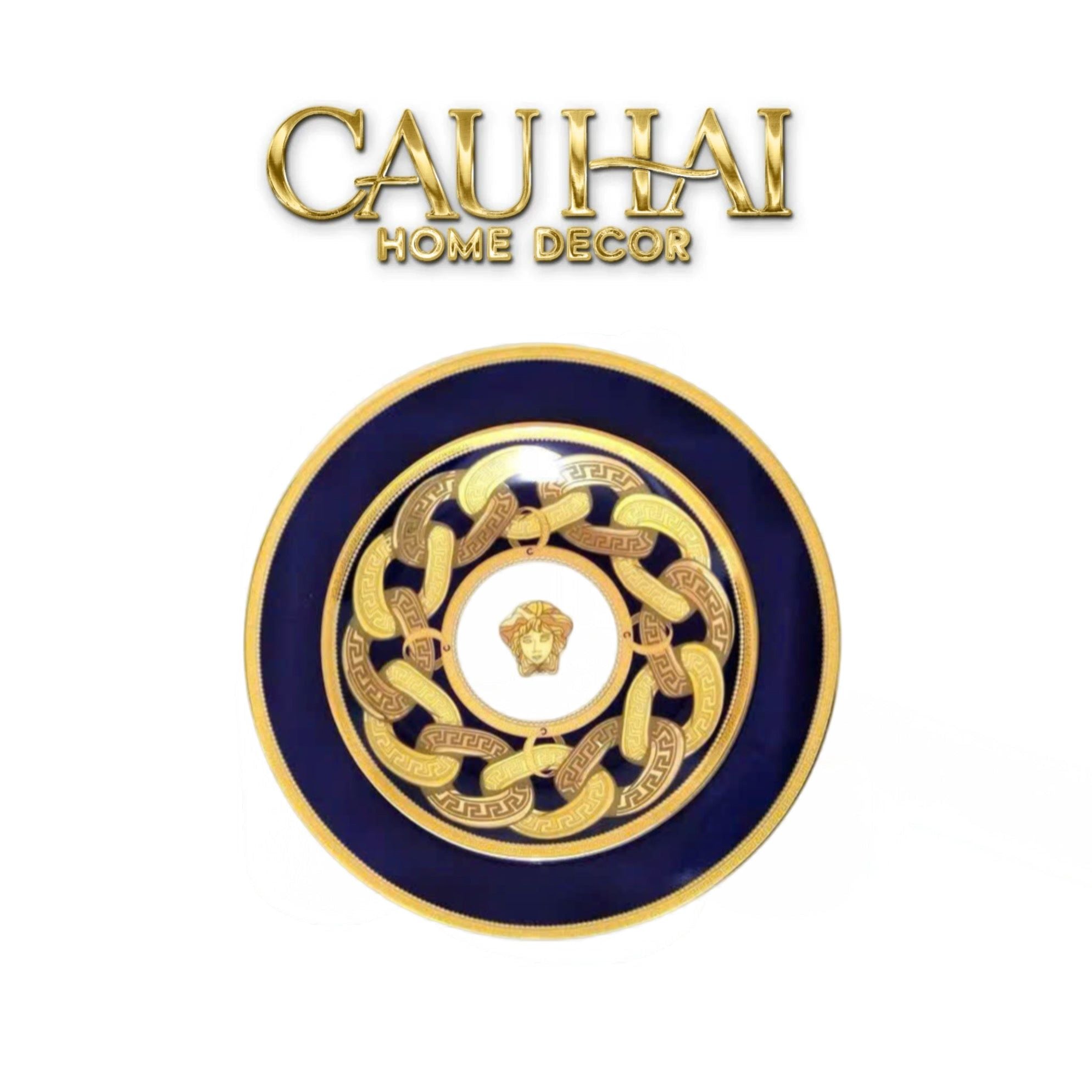 Set 2 Đĩa Dinner Gốm Sứ Medusa Chain Royale Cobalt 27/20-SET CHÉN DĨA-CẬU HAI HOME DECOR