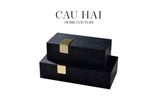 HOME COUTURE - SET 2 HỘP DA MIDNIGHT VEIL-CẬU HAI HOME DECOR