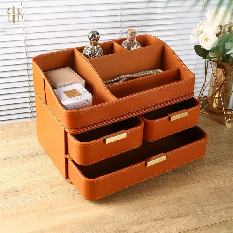 Set 2 Hộp Lưu Trữ Da Pu Alexander-HỘP TRANG SỨC-CẬU HAI HOME DECOR