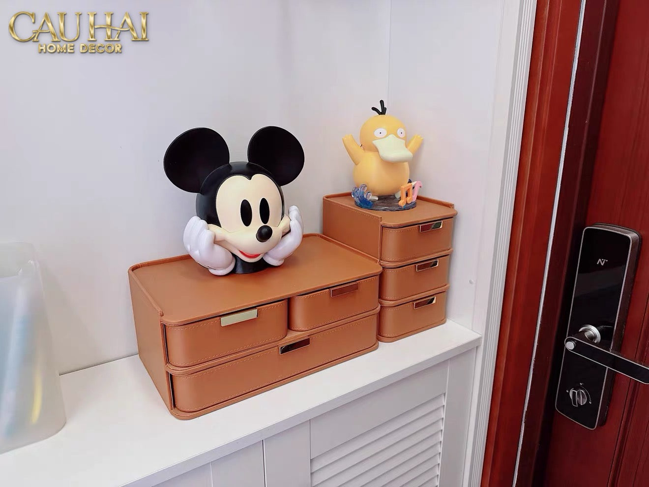 Set 2 Hộp Lưu Trữ Da Pu Alexander-HỘP TRANG SỨC-CẬU HAI HOME DECOR