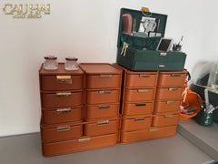 Set 2 Hộp Lưu Trữ Da Pu Alexander-HỘP TRANG SỨC-CẬU HAI HOME DECOR