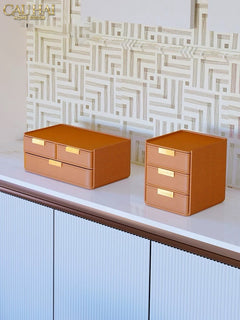 Set 2 Hộp Lưu Trữ Da Pu Alexander-HỘP TRANG SỨC-CẬU HAI HOME DECOR