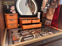 Set 2 Hộp Lưu Trữ Da Pu Alexander-HỘP TRANG SỨC-CẬU HAI HOME DECOR