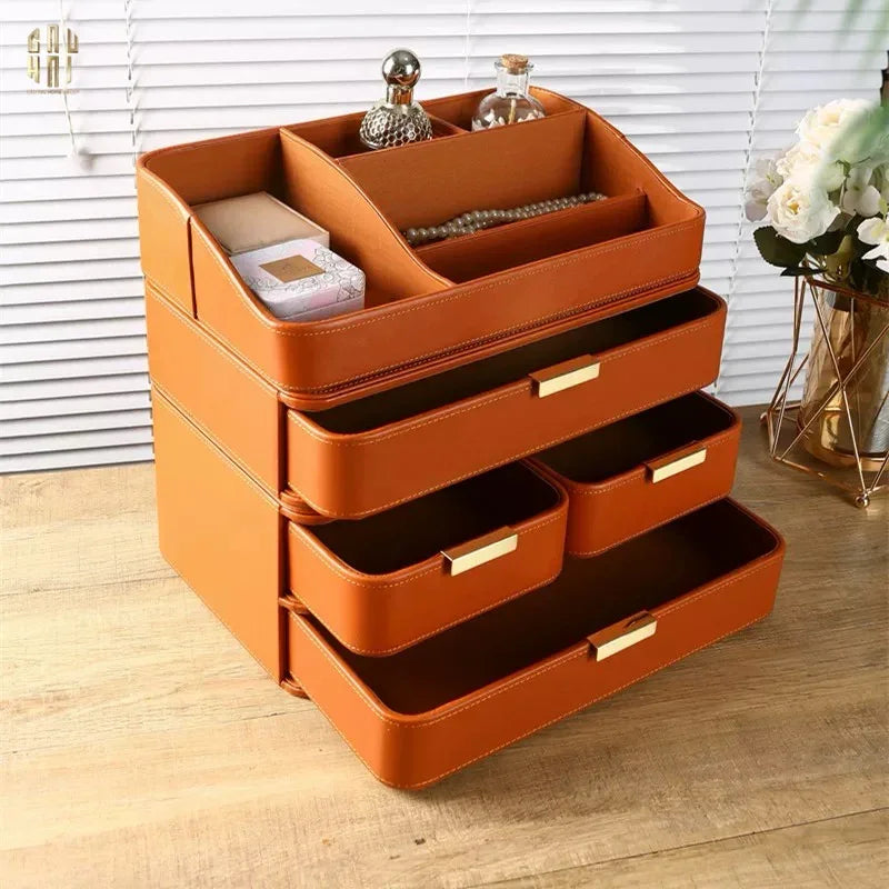 Set 2 Hộp Lưu Trữ Da Pu Alexander-HỘP TRANG SỨC-CẬU HAI HOME DECOR