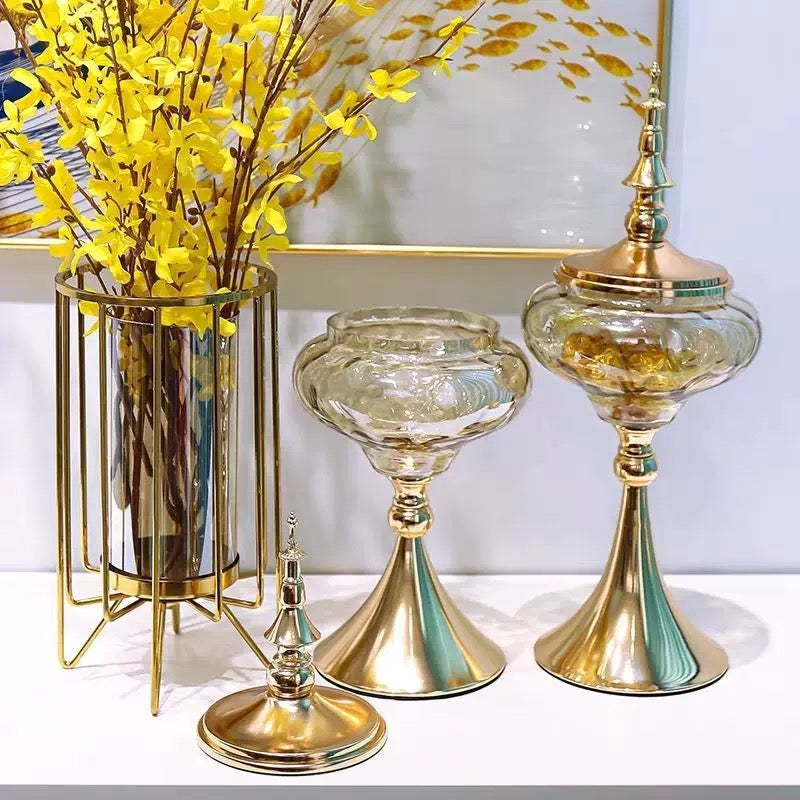 Set 2 Lọ Kẹo Imperial Crown Vessel H42/44-CẬU HAI HOME DECOR