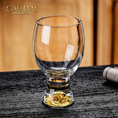 Set 2 Ly Bia Thuỷ Tinh Glacier Golden Diamond Cocktail Glasses 370Ml-CẬU HAI HOME DECOR