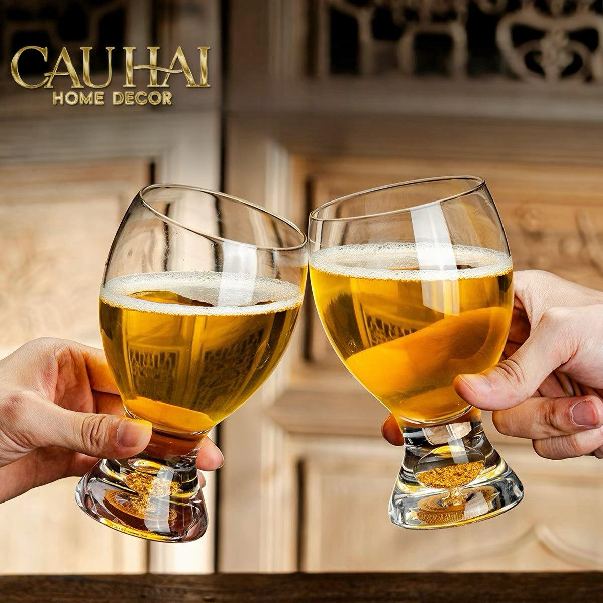 Set 2 Ly Bia Thuỷ Tinh Glacier La Couleur Rose Cocktail Glasses 370Ml-CẬU HAI HOME DECOR