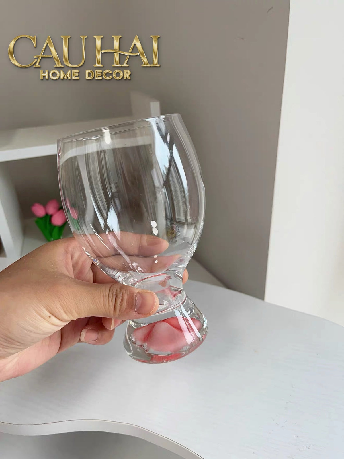 Set 2 Ly Bia Thuỷ Tinh Glacier La Couleur Rose Cocktail Glasses 370Ml-CẬU HAI HOME DECOR