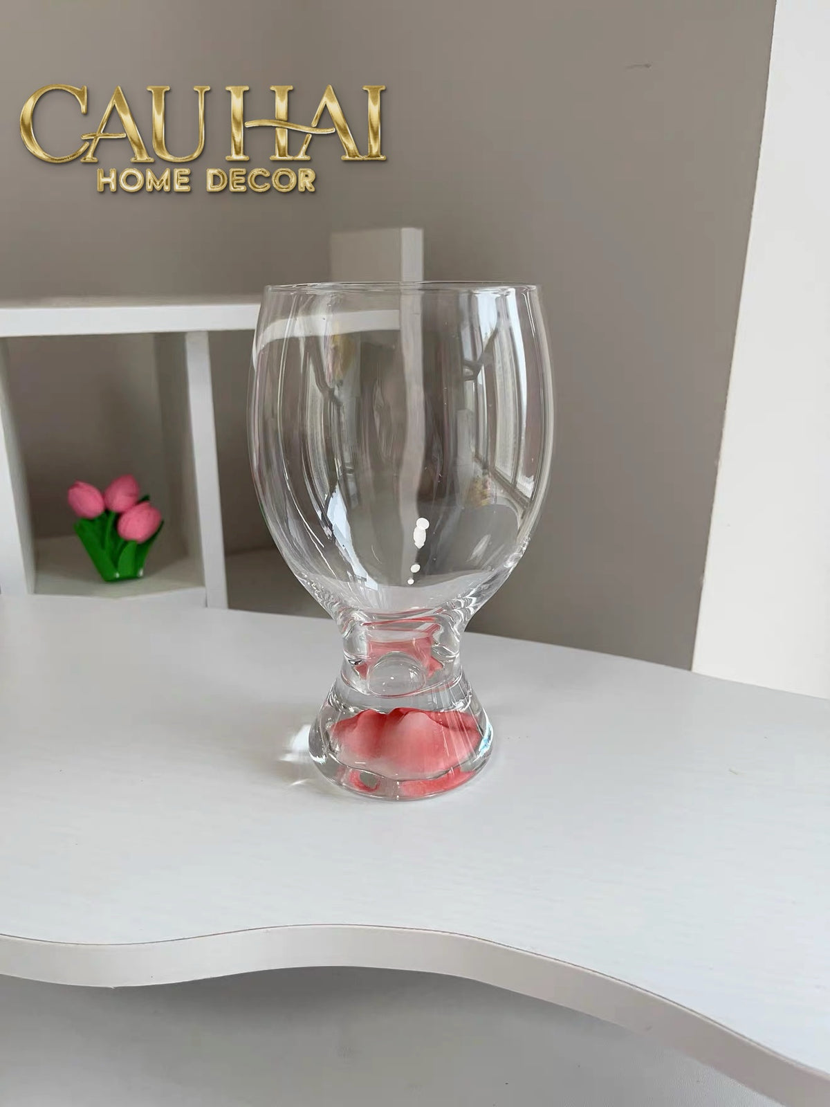 Set 2 Ly Bia Thuỷ Tinh Glacier La Couleur Rose Cocktail Glasses 370Ml-CẬU HAI HOME DECOR
