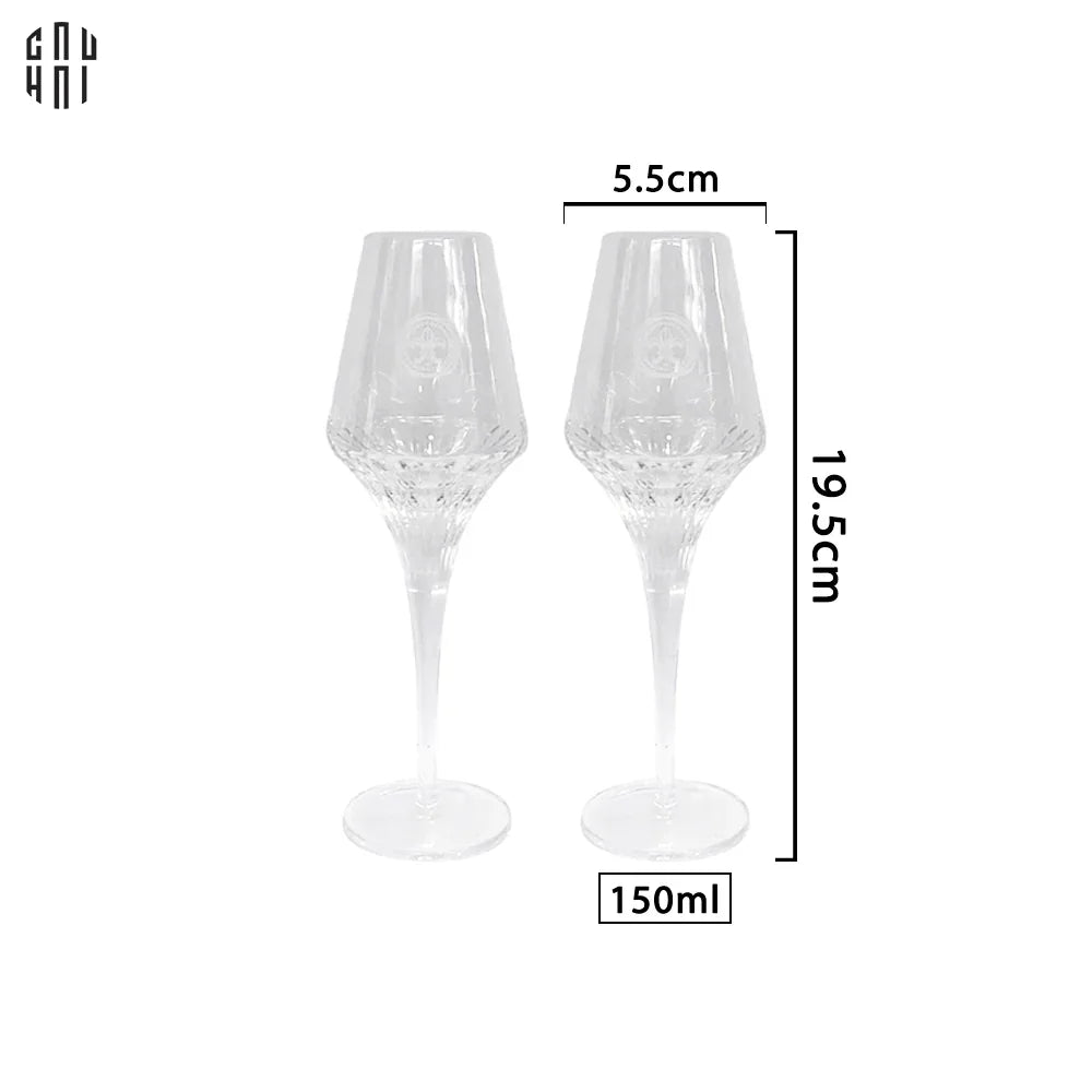 SET 2 LY CHAMPAGNE CRYSTAL LOUIS XIII - WARNER FULL BOX