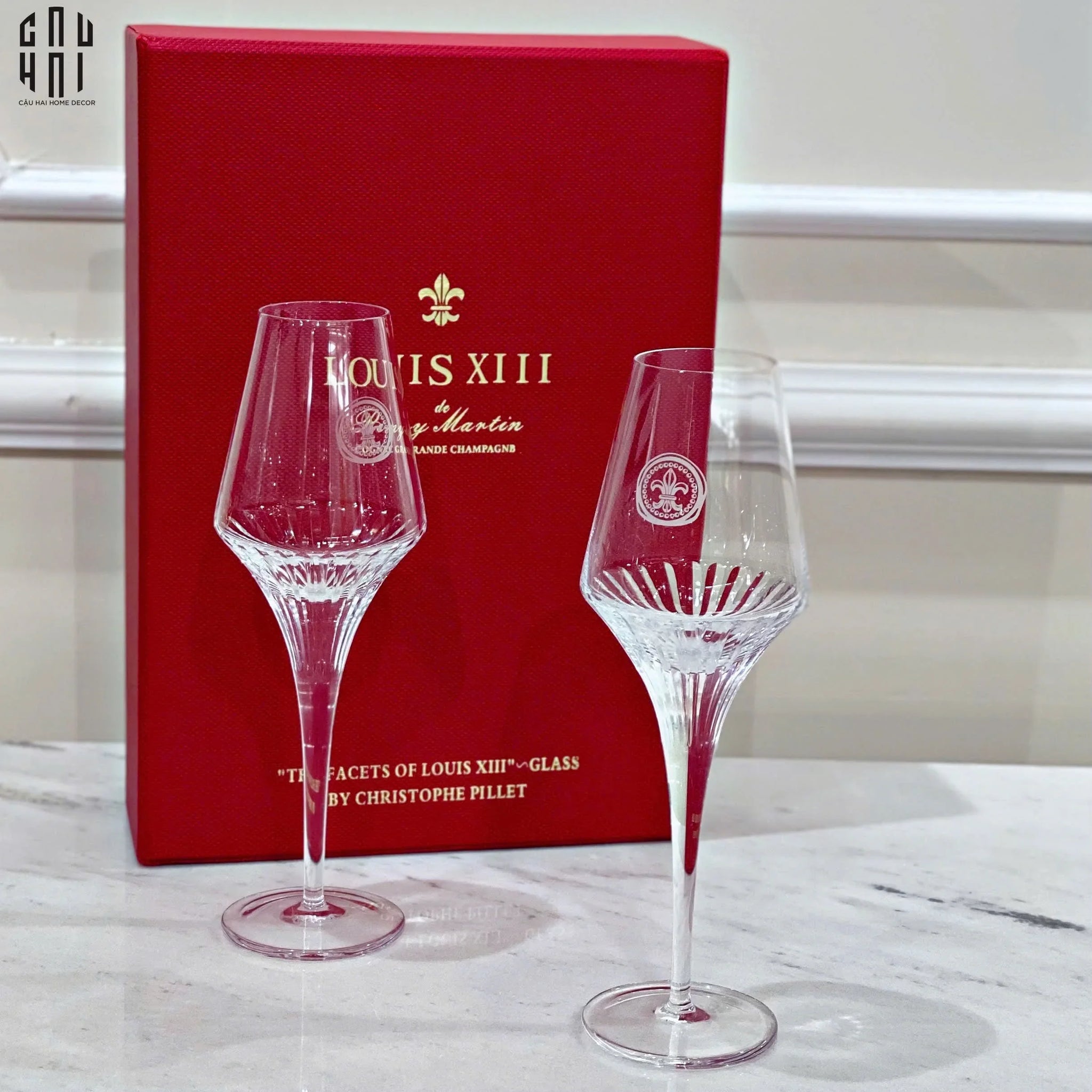 SET 2 LY CHAMPAGNE CRYSTAL LOUIS XIII - WARNER FULL BOX