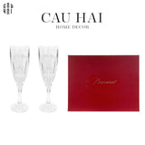 SET 2 LY CHAMPAGNE PHA LÊ CRYSTAL BCR - MOLIUS FULL BOX SS25