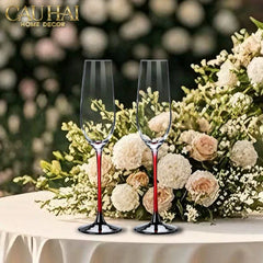 Set 2 Ly Champane Flute Sparkle Sparkling Glasses 240ml 4.2x26x7.1-LY THỦY TINH-CẬU HAI HOME DECOR