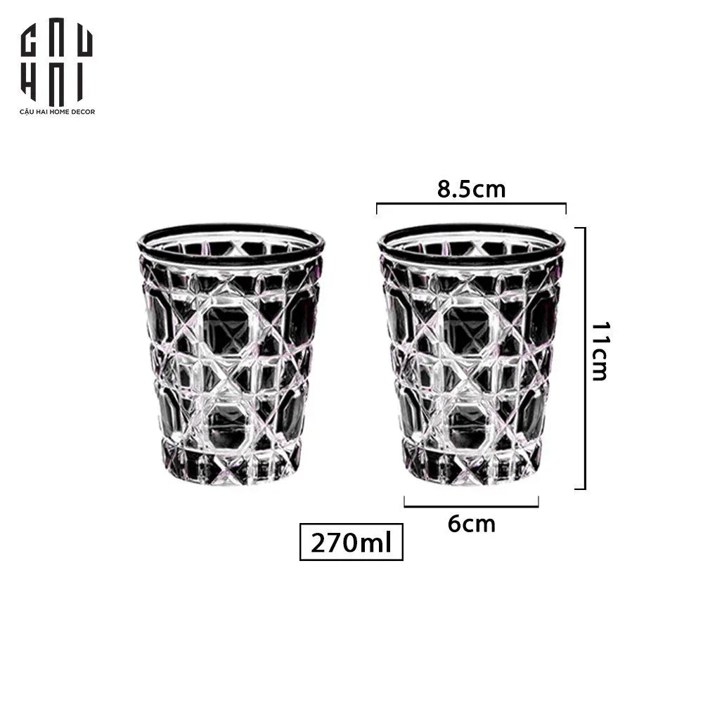 Set 2 Ly Cocktail Thuỷ Tinh D.O - Éclat Noir 310Ml-LY THỦY TINH-CẬU HAI HOME DECOR