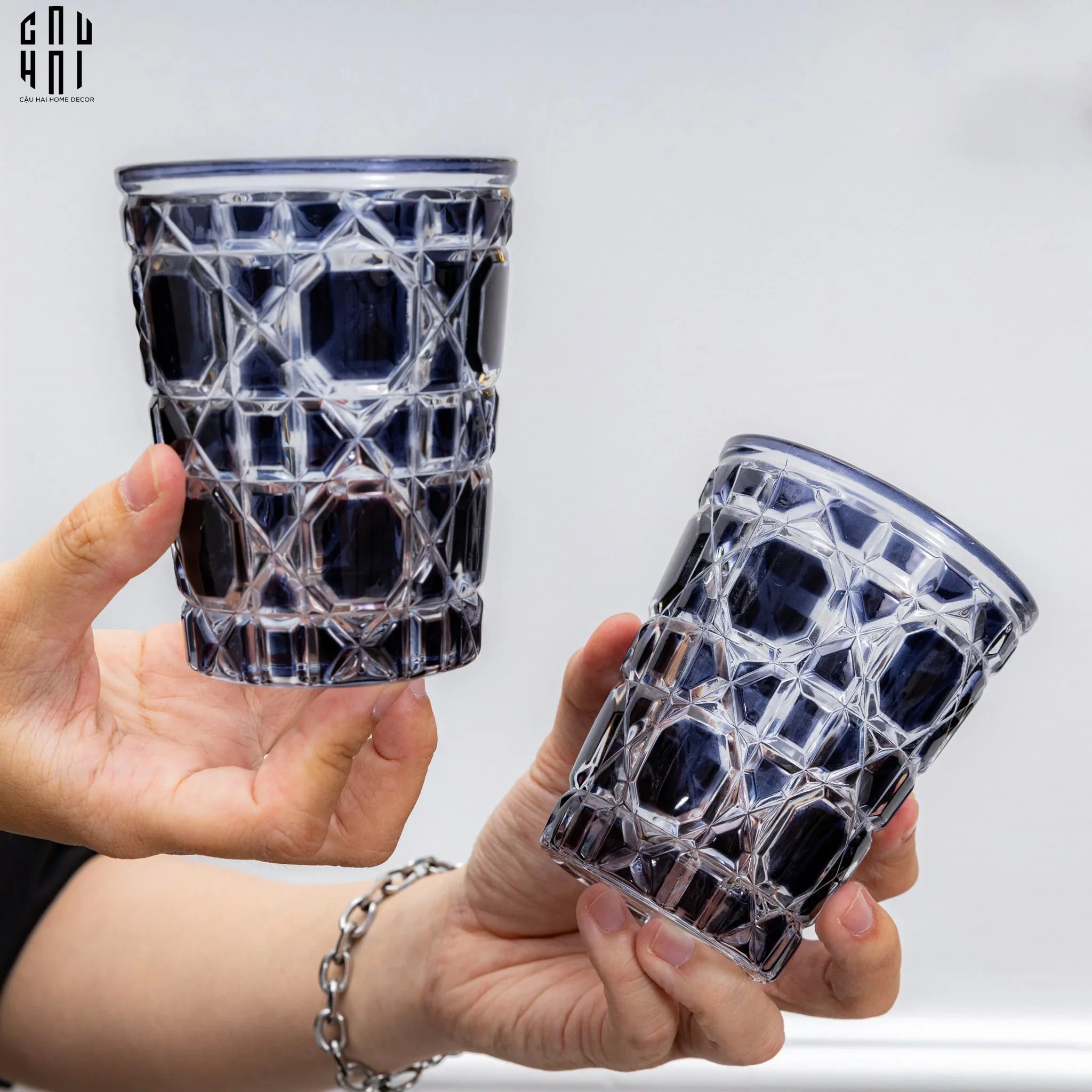 Set 2 Ly Cocktail Thuỷ Tinh D.O - Éclat Noir 310Ml-LY THỦY TINH-CẬU HAI HOME DECOR