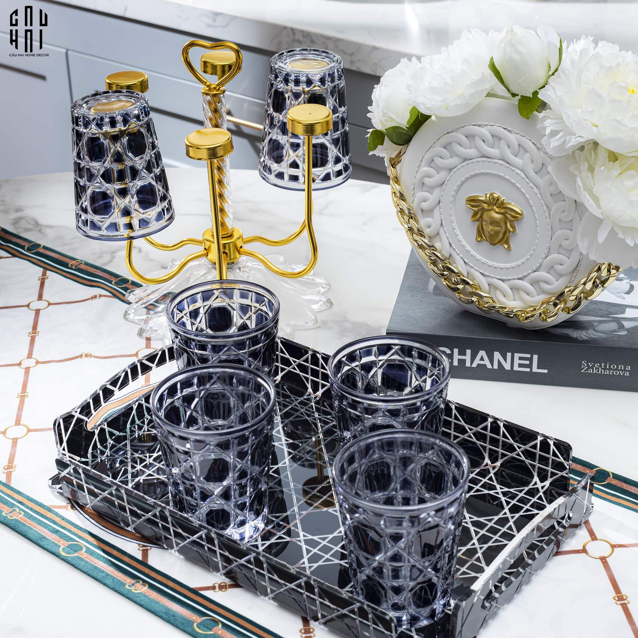 Set 2 Ly Cocktail Thuỷ Tinh D.O - Éclat Noir 310Ml-CẬU HAI HOME DECOR