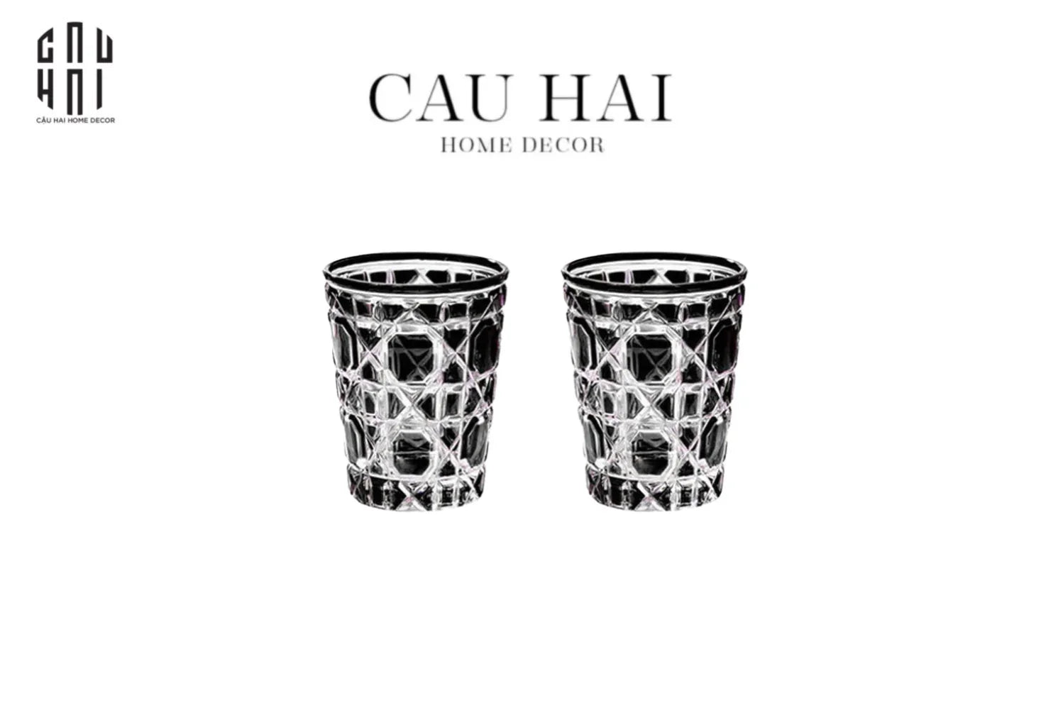 Set 2 Ly Cocktail Thuỷ Tinh D.O - Éclat Noir 310Ml-CẬU HAI HOME DECOR