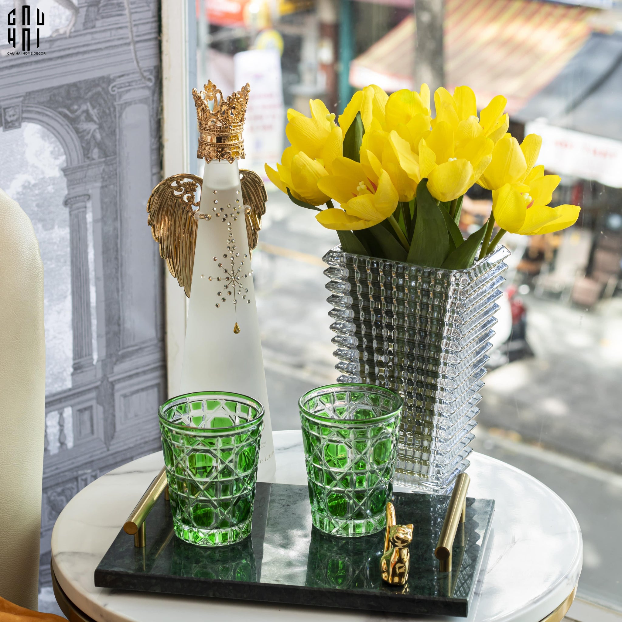 Set 2 Ly Cocktail Thuỷ Tinh D.O - Emerald Jade 310Ml-LY THỦY TINH-CẬU HAI HOME DECOR