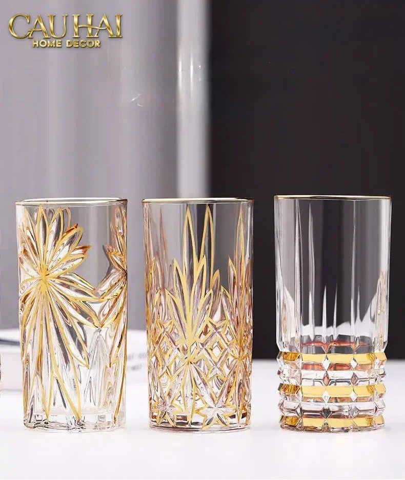 Set 2 Ly Cocktail Thuỷ Tinh Highball Starlight Facetté - 380Ml 7.3x15-LY THỦY TINH-CẬU HAI HOME DECOR