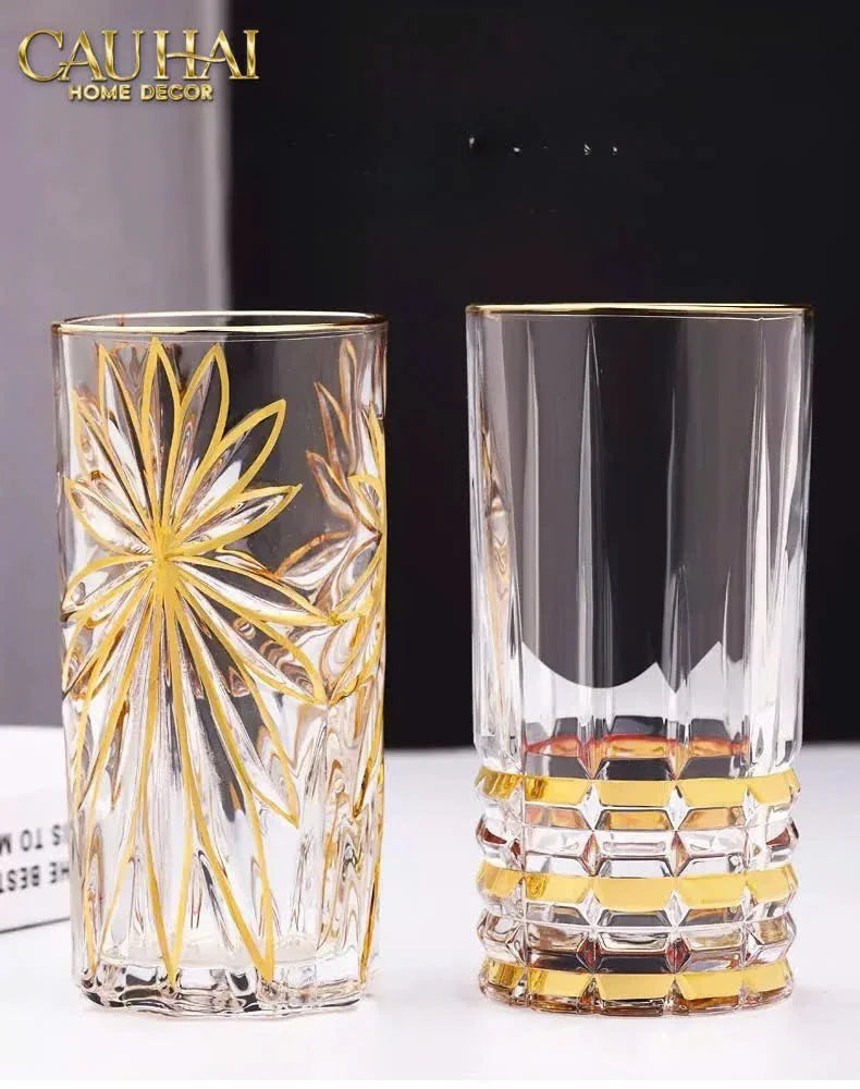 Set 2 Ly Cocktail Thuỷ Tinh Highball Starlight Facetté - 380Ml 7.3x15-LY THỦY TINH-CẬU HAI HOME DECOR