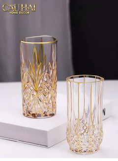 Set 2 Ly Cocktail Thuỷ Tinh Highball Starlight Facetté - 380Ml 7.3x15-CẬU HAI HOME DECOR