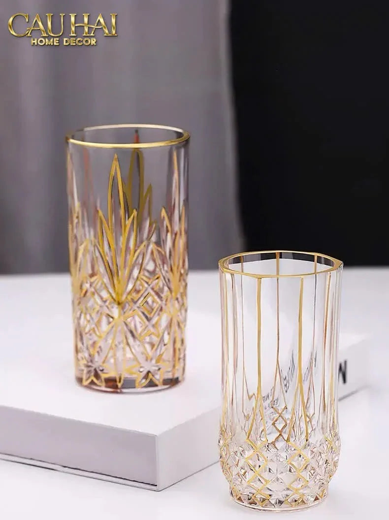 Set 2 Ly Cocktail Thuỷ Tinh Highball Starlight Facetté - 380Ml 7.3x15-CẬU HAI HOME DECOR