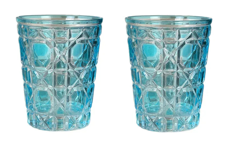 Set 2 Ly Cocktails Thuỷ Tinh D.O - Riviera Turquoise 270Ml Full Box 310Ml