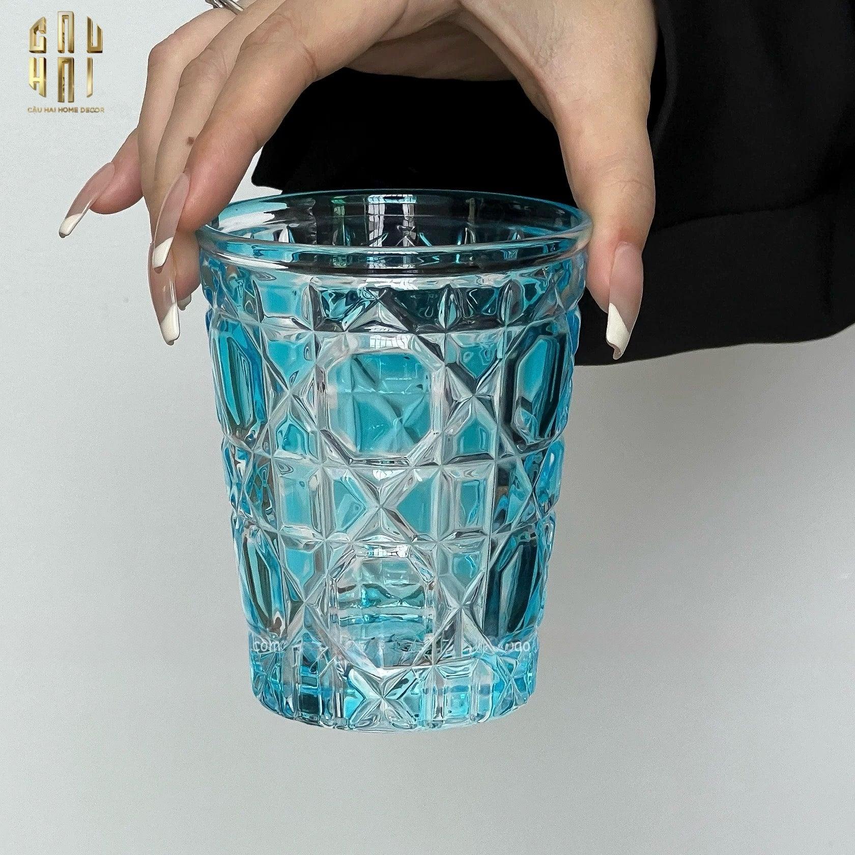 Set 2 Ly Cocktails Thuỷ Tinh D.O - Riviera Turquoise 270Ml Full Box 310Ml-CẬU HAI HOME DECOR