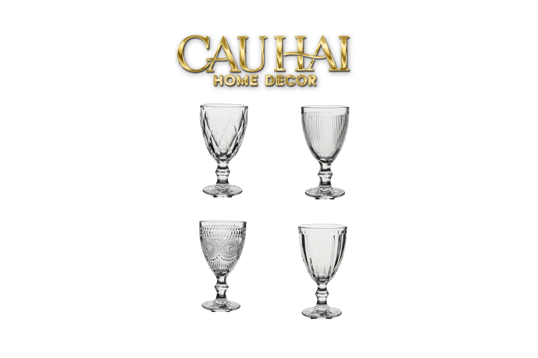 Set 2 Ly Crystal Timeless Goblet Four Elemental Divine Cristalleries Glasses 315ml Set 2pcs - CẬU HAI HOME DECOR