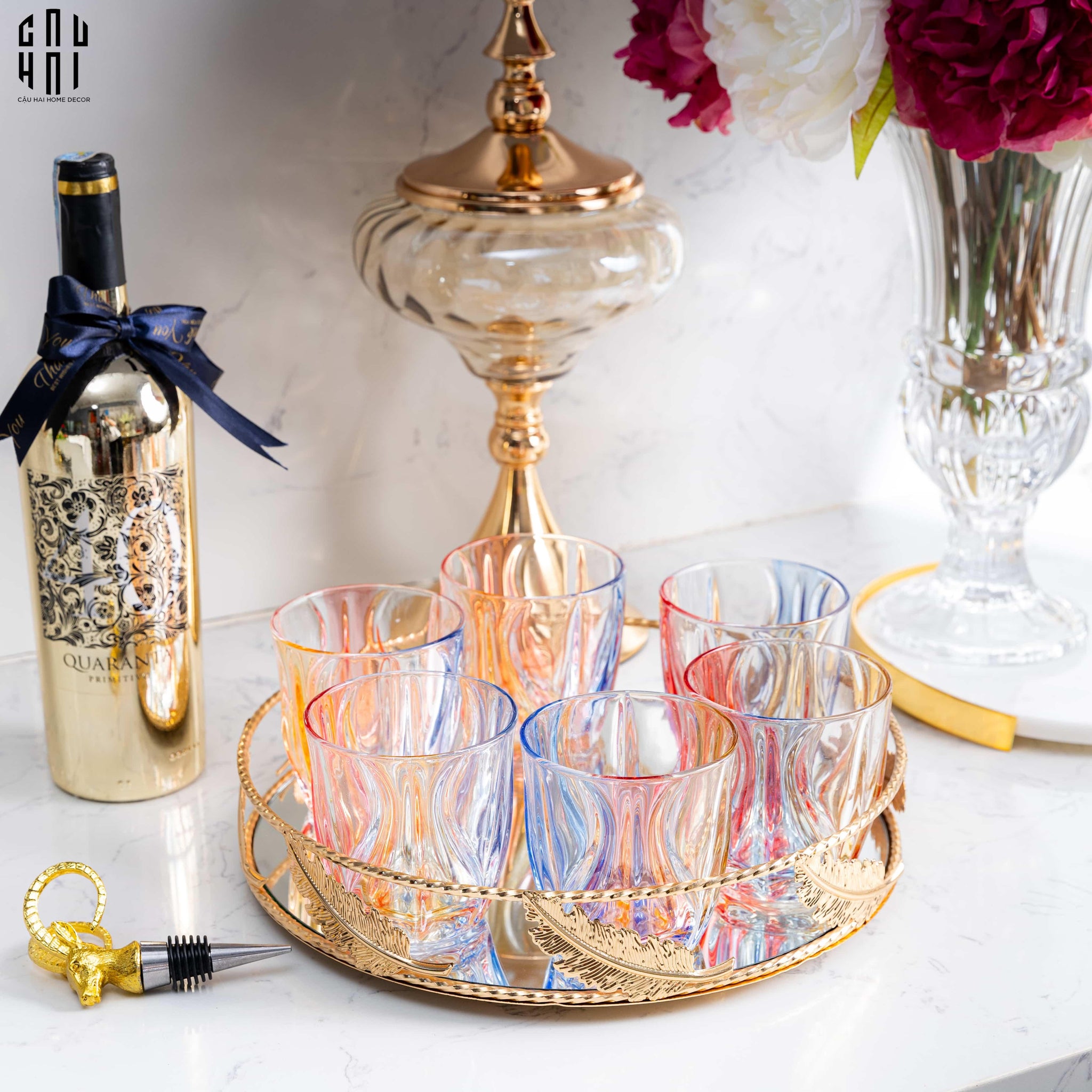 Set 2 Ly Pha Lê Cristalleries Pandora Mystique Spéciale Glasses 280ml-CẬU HAI HOME DECOR