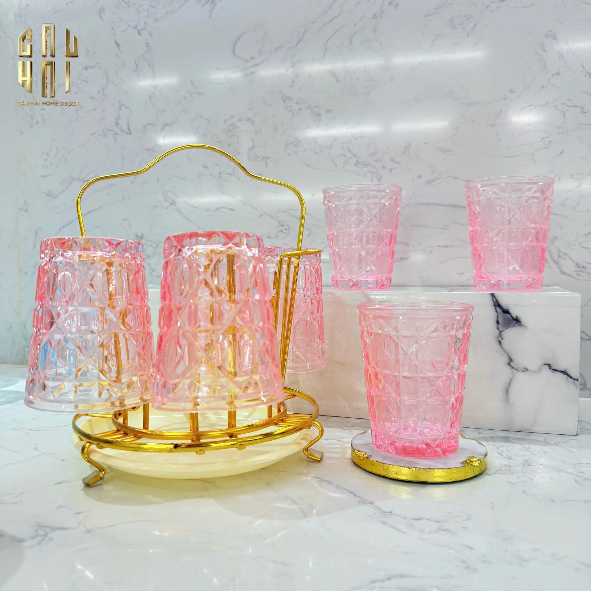 SET 2 LY THUỶ TINH D.O FULL BOX - QUARTZ ROSÉ 310ML