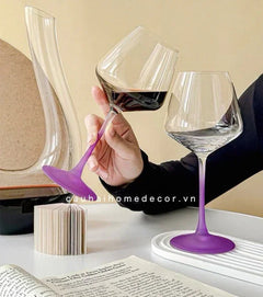 Set 2 Ly Vang Thuỷ Tinh 500ml - Pop Spectrum Chromatic Glassware-LY THỦY TINH-CẬU HAI HOME DECOR