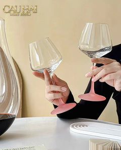 Set 2 Ly Vang Thuỷ Tinh 500ml - Pop Spectrum Chromatic Glassware-LY THỦY TINH-CẬU HAI HOME DECOR